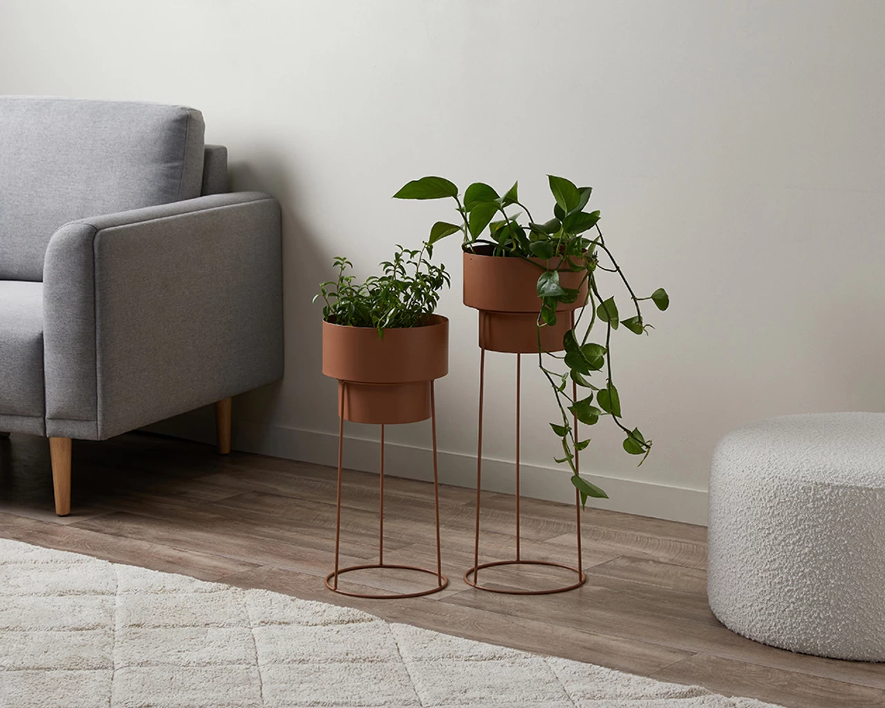 Constance Metal Plant Stand - Terracotta - Tall - Image 3