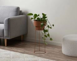 Constance Metal Plant Stand - Terracotta - Tall