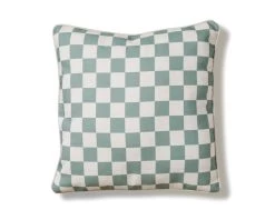 Mocka Check Cushion - Sage Green