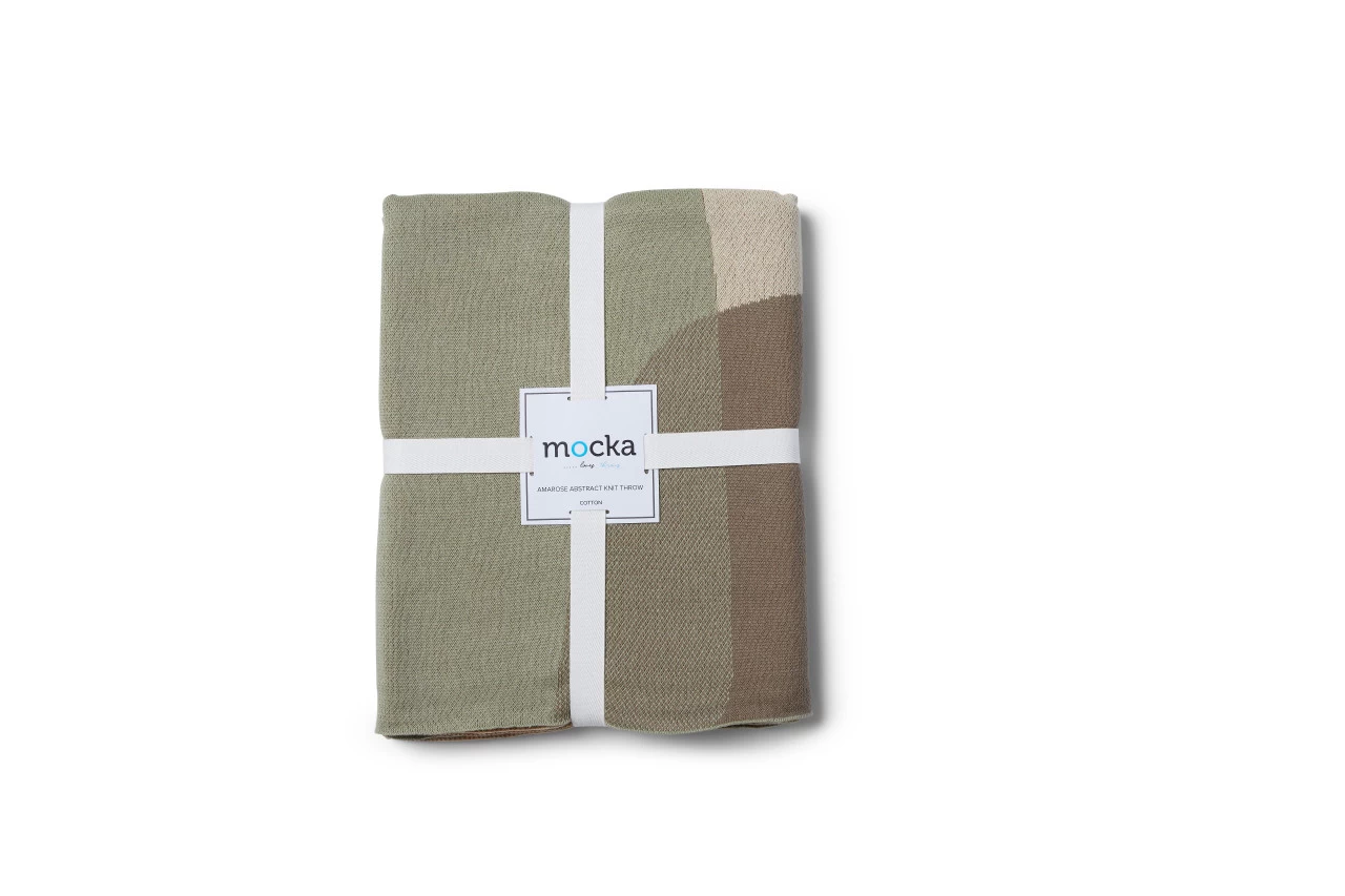 Amarose Abstract Knit Throw - Sage - CLEARANCE - Image 5