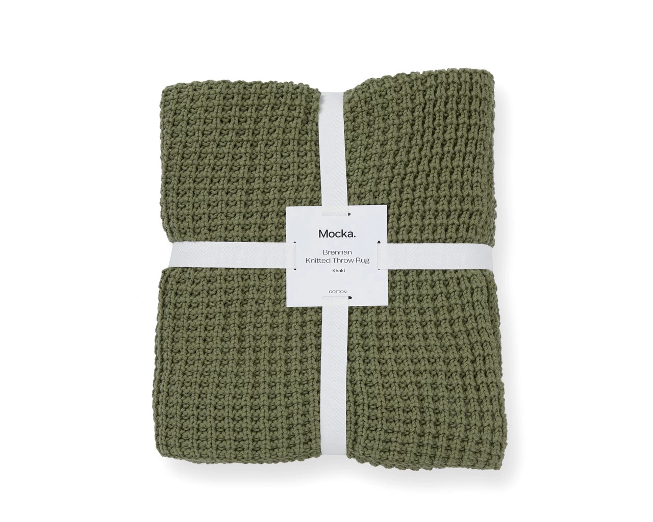 Brennan Knit Throw Rug - Khaki - Image 2