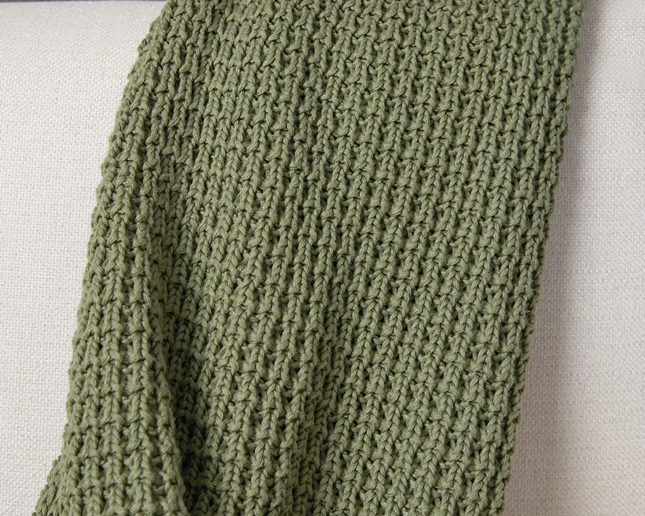 Brennan Knit Throw Rug - Khaki - Image 3