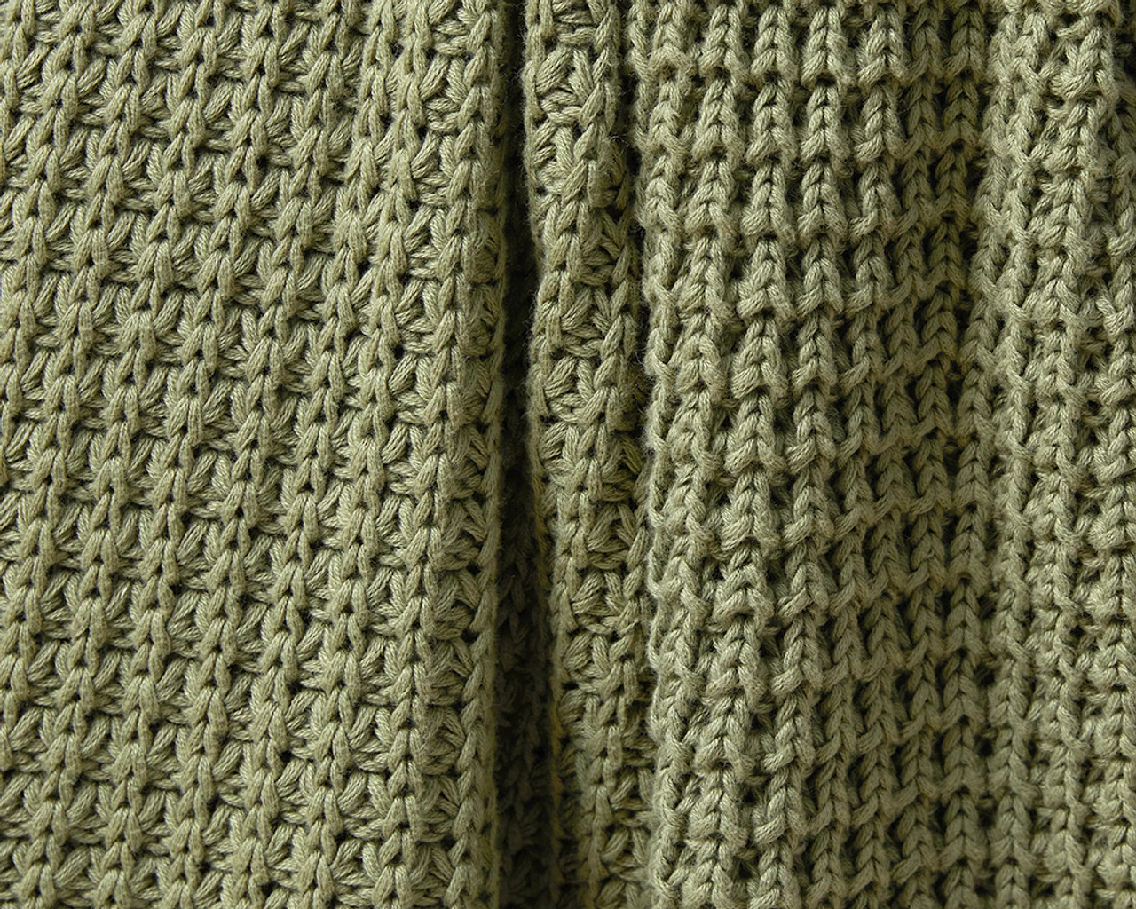 Brennan Knit Throw Rug - Khaki - Image 4