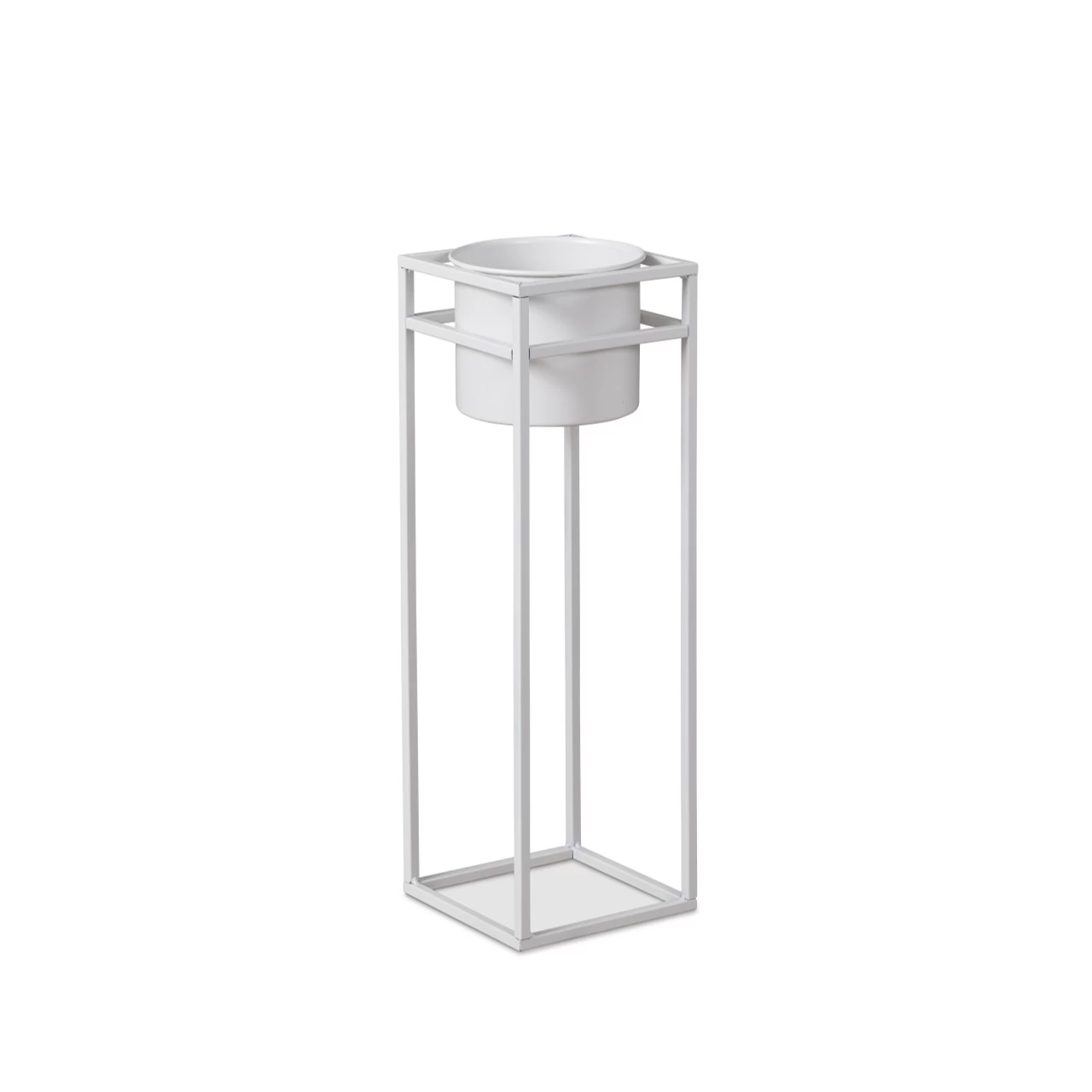 Brent Metal Plant Stand White - Tall - Image 2
