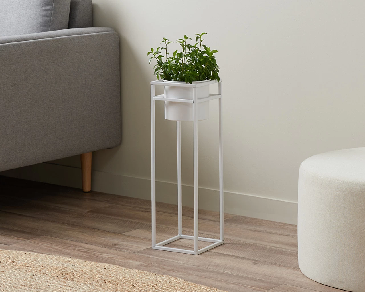Brent Metal Plant Stand White - Tall