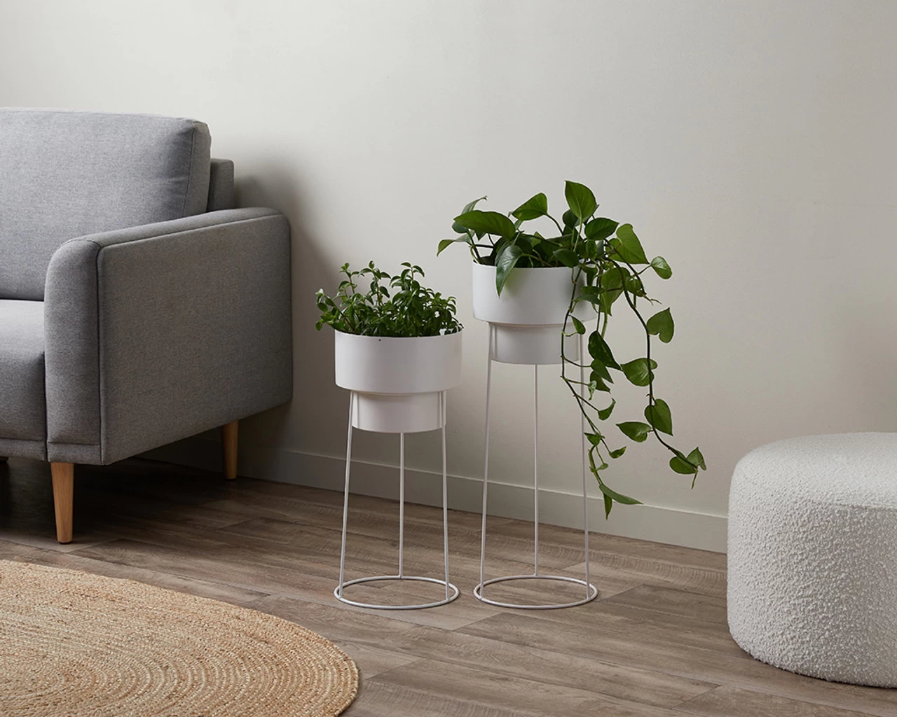 Constance Metal Plant Stand - White - Tall - Image 3