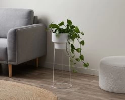 Constance Metal Plant Stand - White - Tall