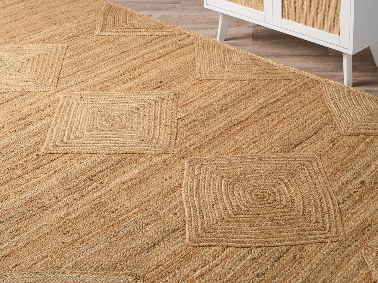 Mia Diamond Jute Rug - Extra Large - Natural
