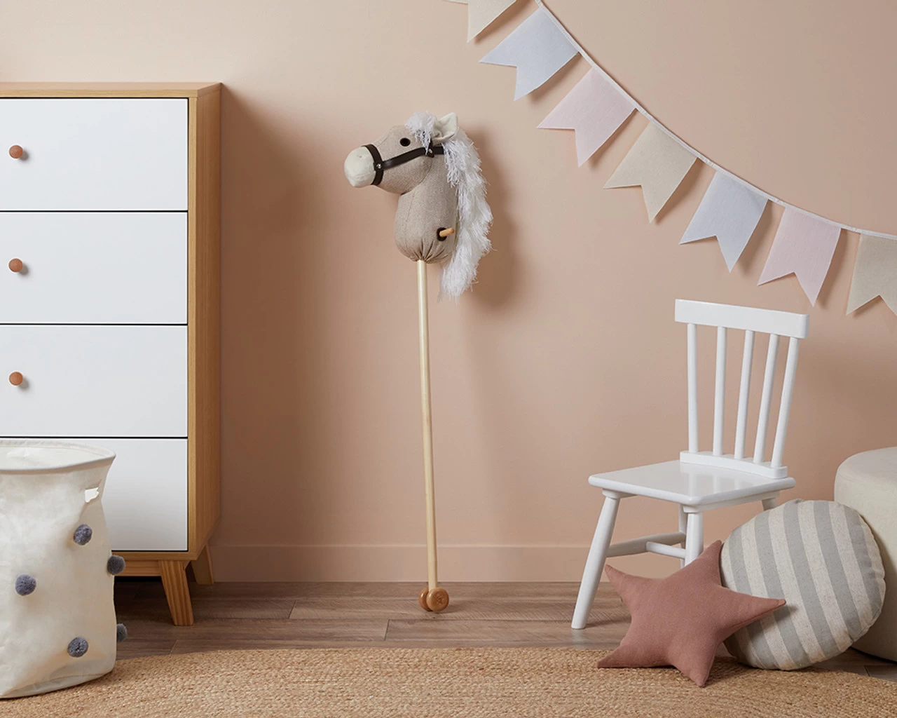 Kids Hobby Horse - Beige - Image 3