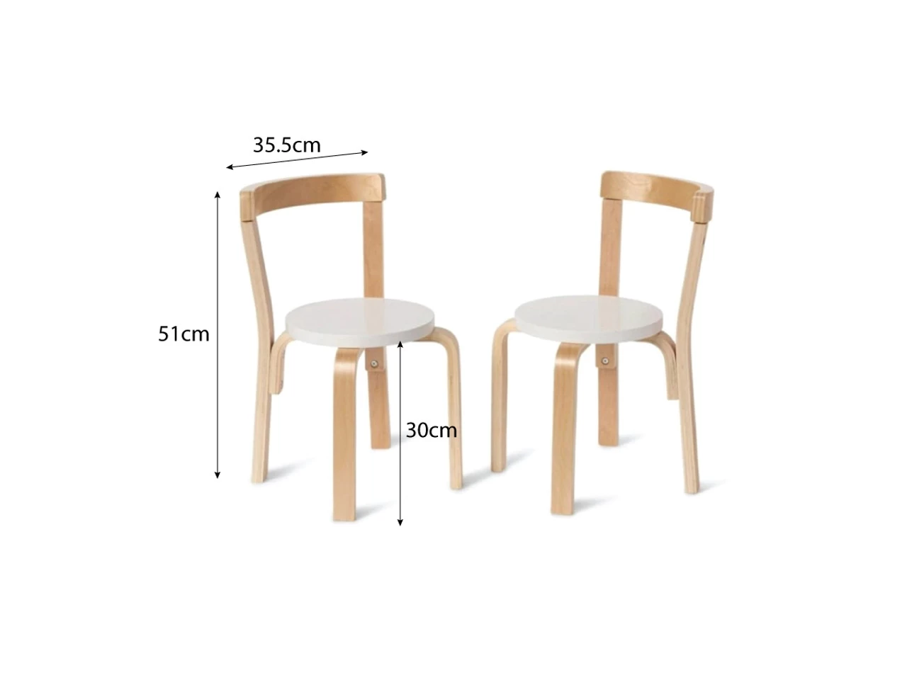 Hudson Kids Chair - Set Of 2 - White/Natural - Image 6