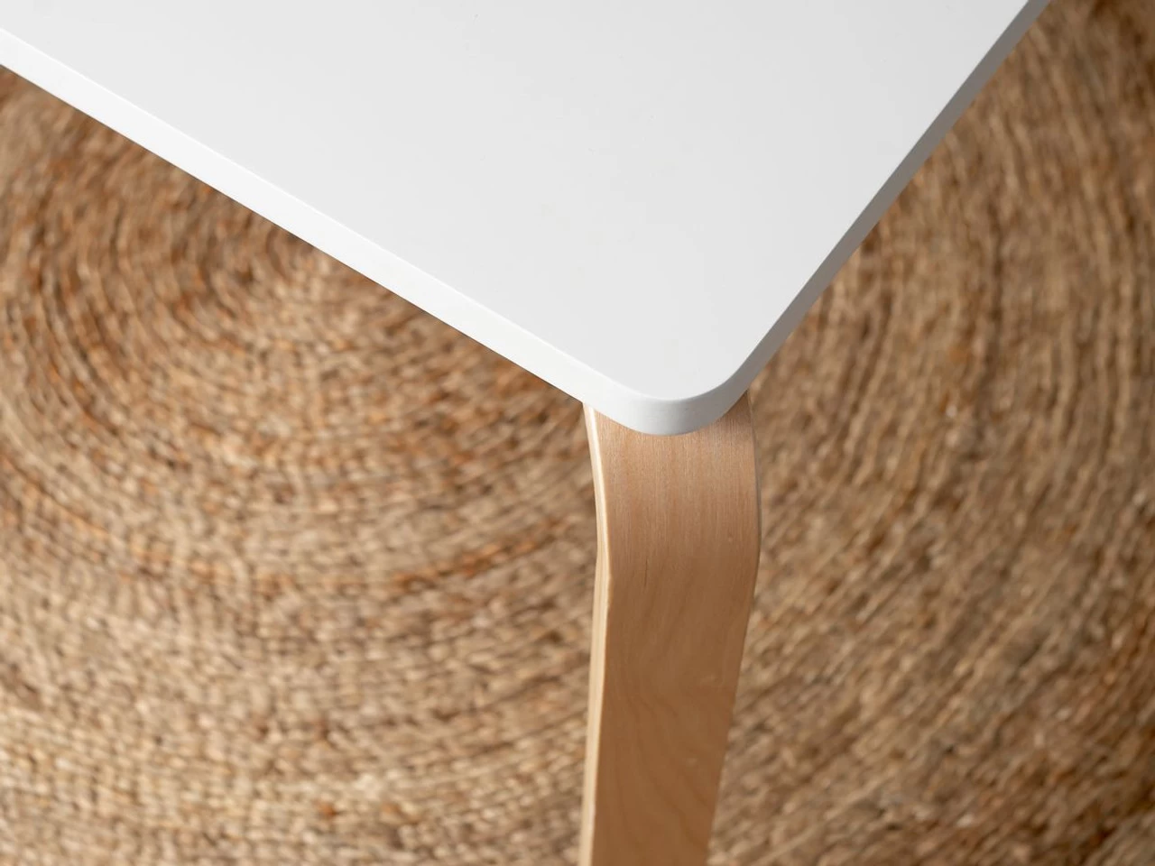 Hudson Kids Rectangular Table - White/Natural - Image 4