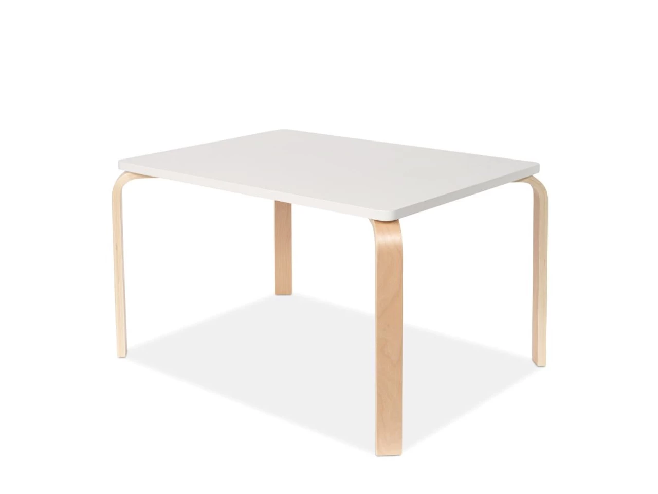 Hudson Kids Rectangular Table - White/Natural - Image 2