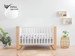 Boston Cot - White/Natural