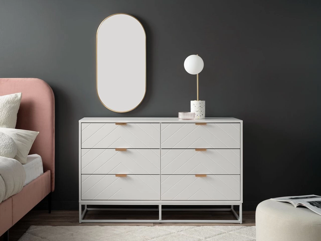 Inca Six Drawers - White