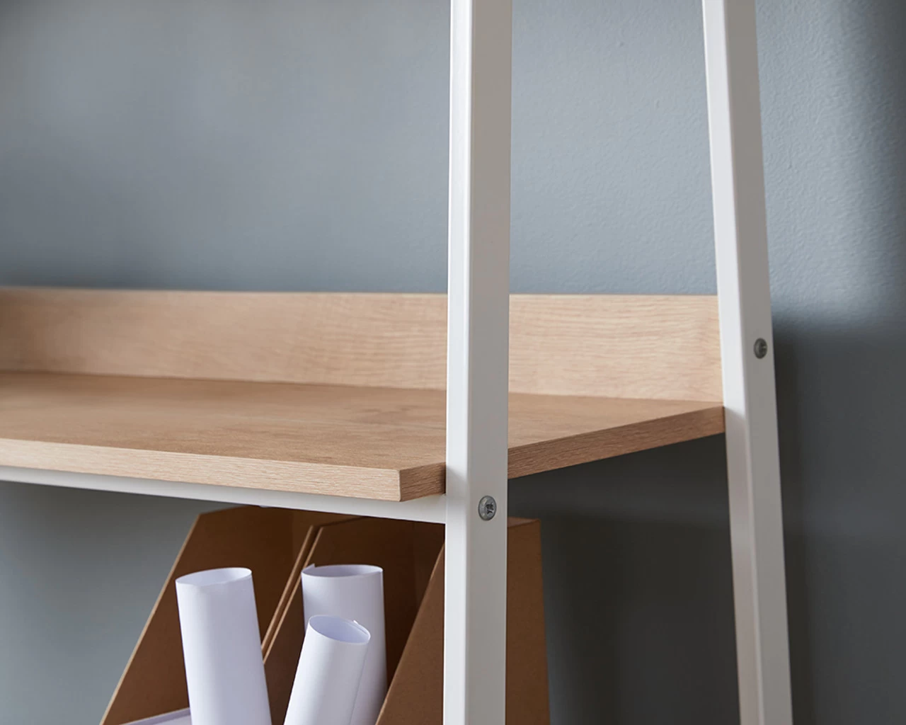 Kent Ladder Bookcase - White - Image 6