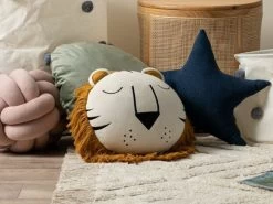 Lion Knitted Cushion