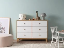 Aspen Six Drawer - White/Natural