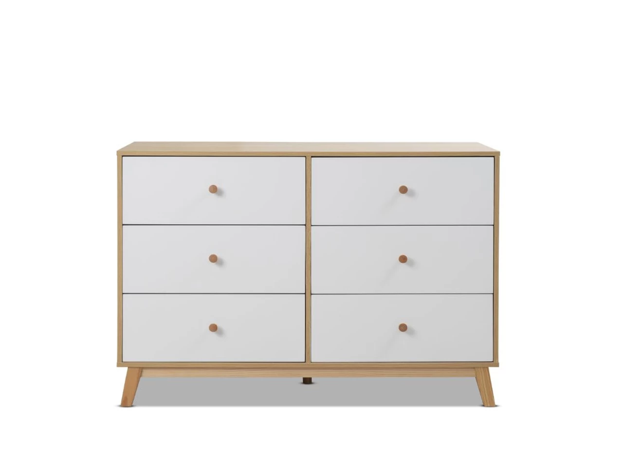 Aspen Six Drawer - White/Natural - Image 2