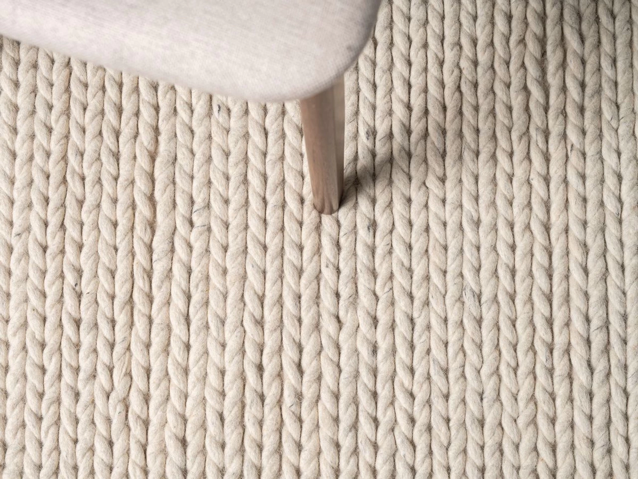 Charlotte Braided Wool Rug - Large - Natural Marle - Image 2