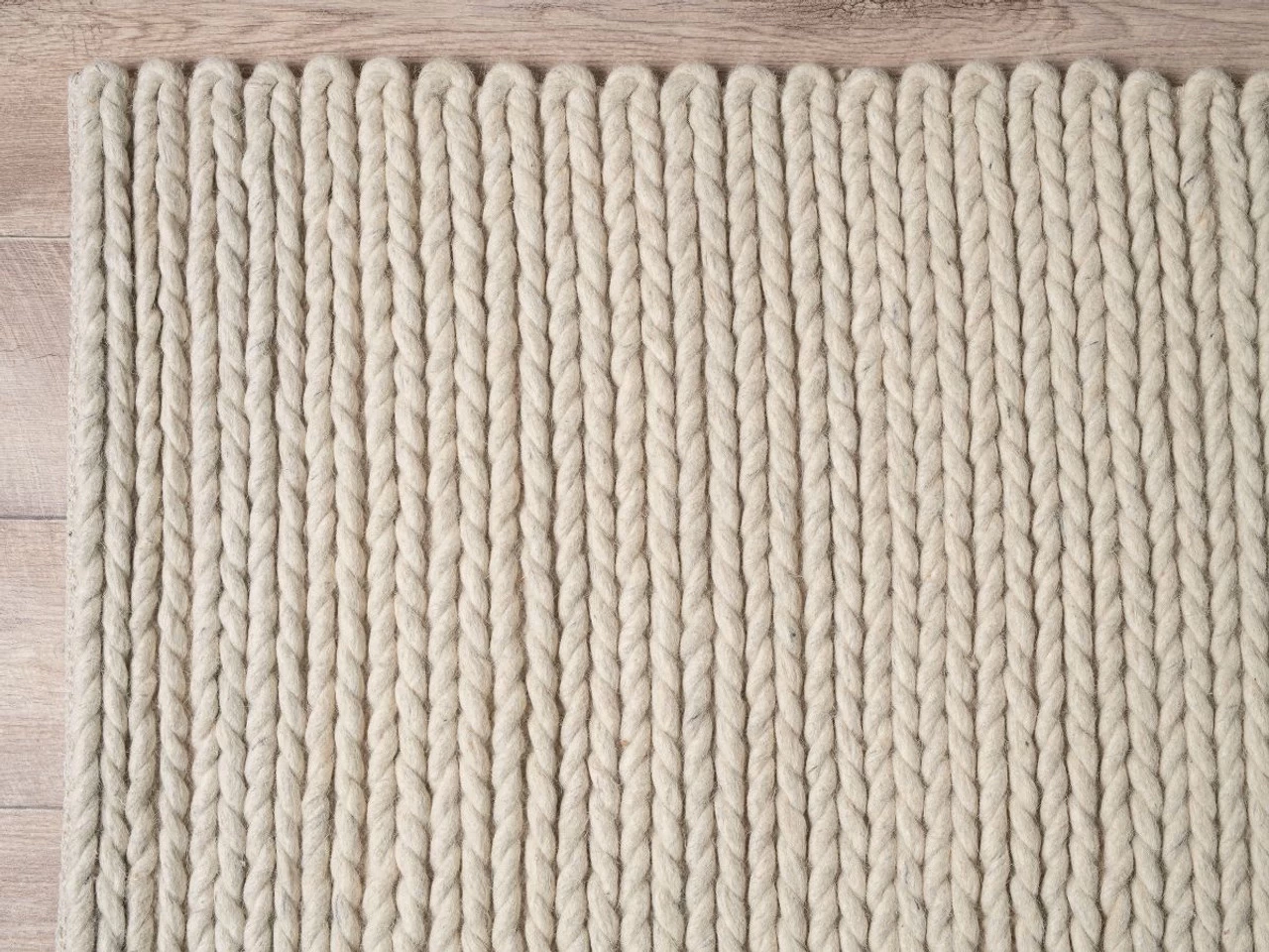 Charlotte Braided Wool Rug - Large - Natural Marle - Image 6