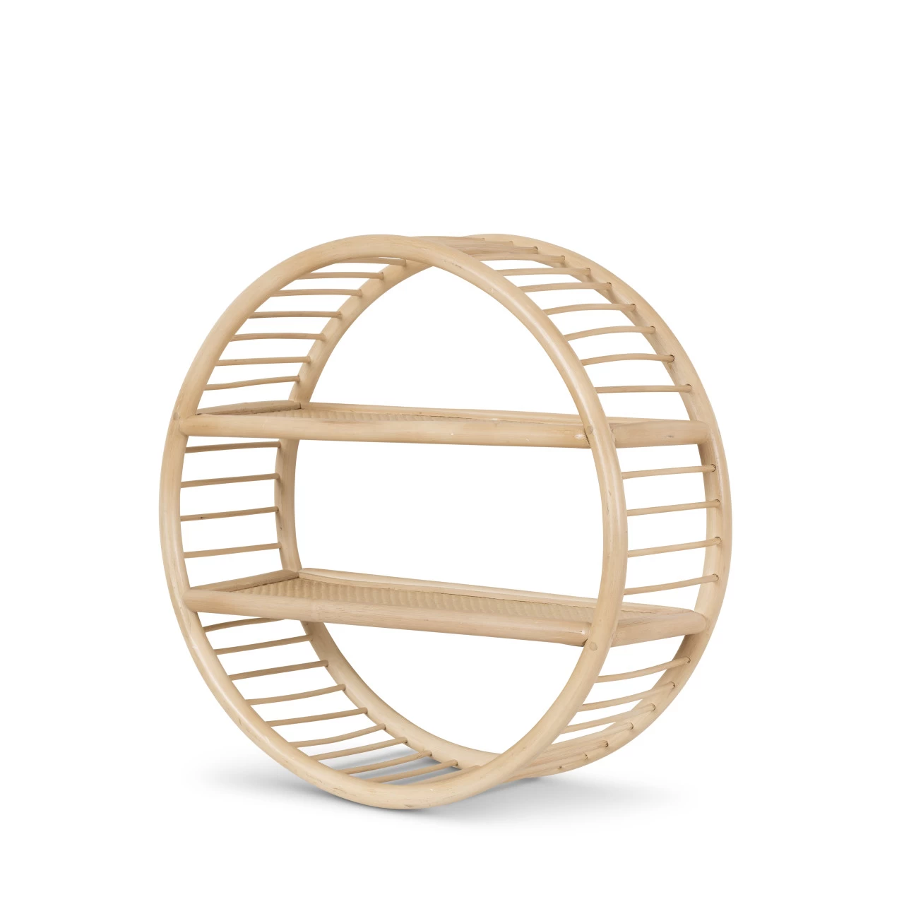 Marvin Rattan Round Wall Shelf - CLEARANCE - Image 2