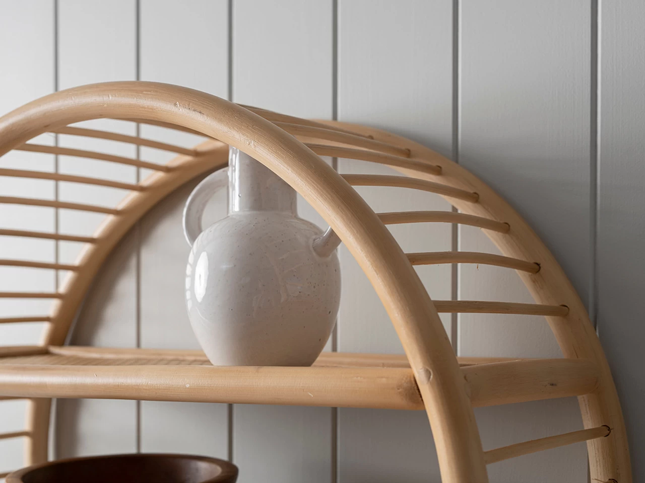 Marvin Rattan Round Wall Shelf - CLEARANCE - Image 5