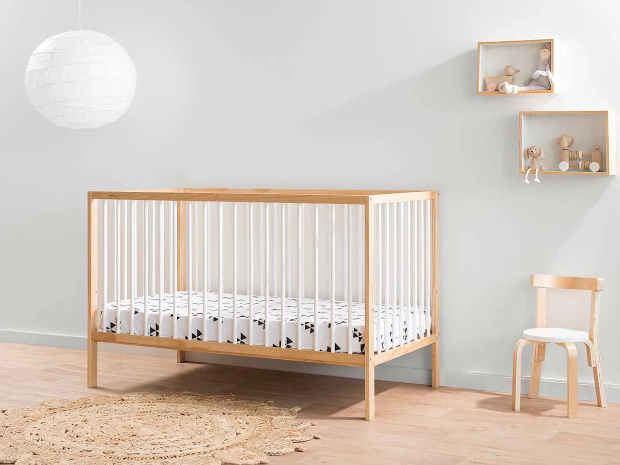 Darby Cot - Natural/White - CLEARANCE - Image 3