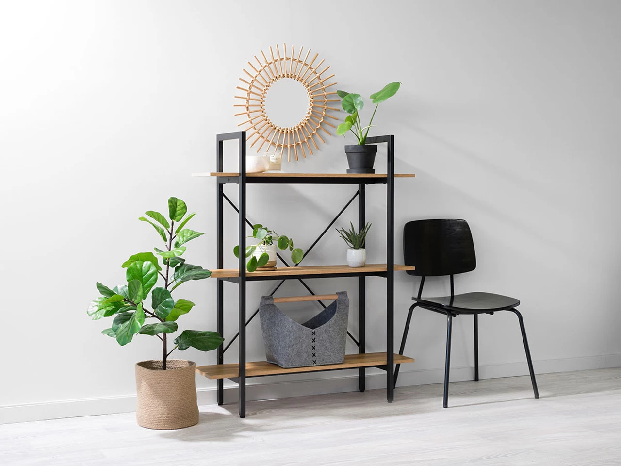 Porto Small Bookcase - Black - Image 3