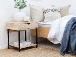 Vigo Bedside Table - Black