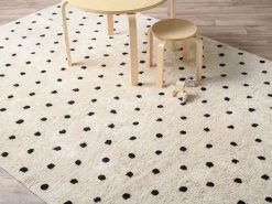 Addy Rectangle Spot Rug - Large - Cream/Black