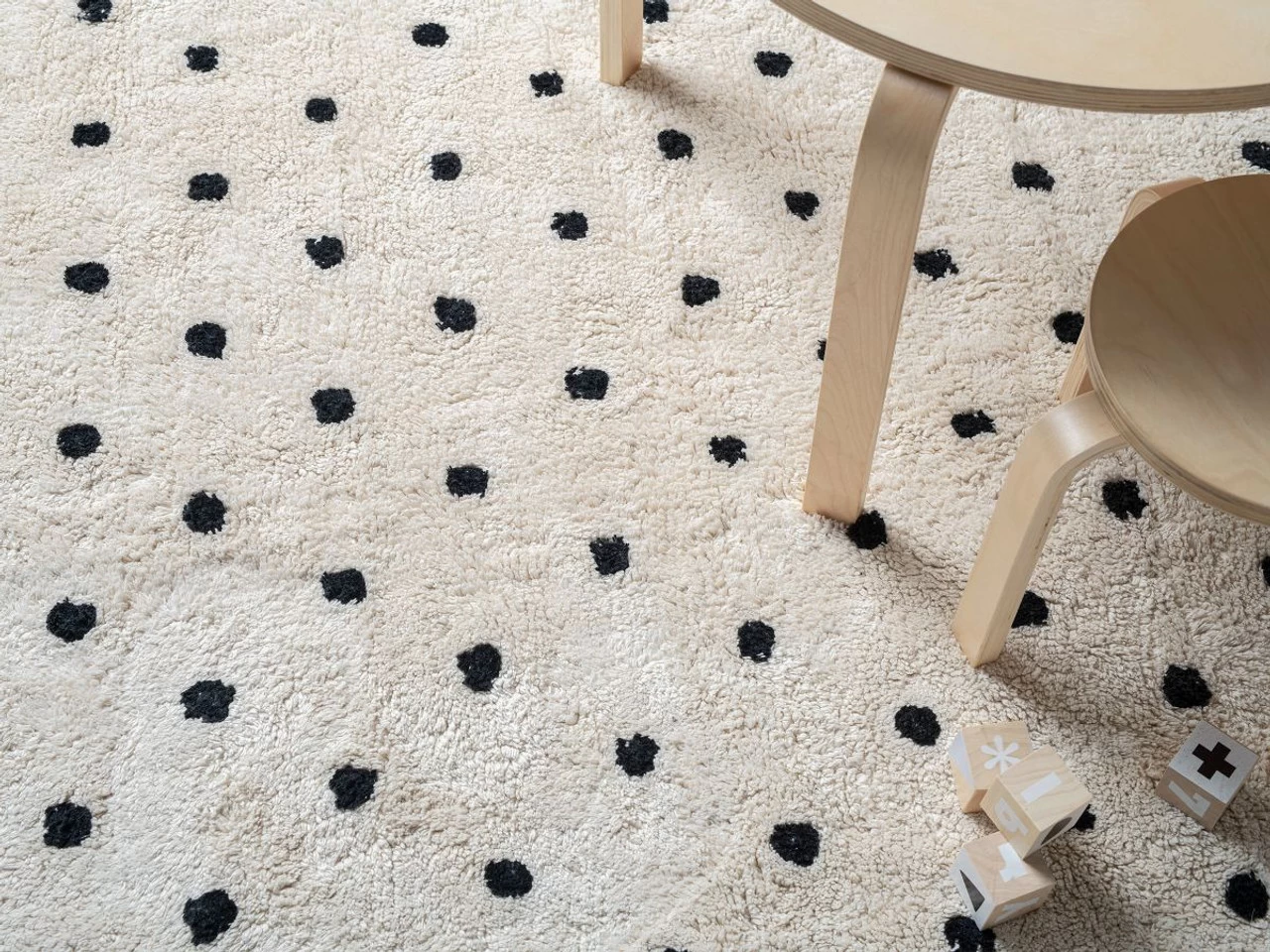Addy Rectangle Spot Rug - Large - Cream/Black - Image 4