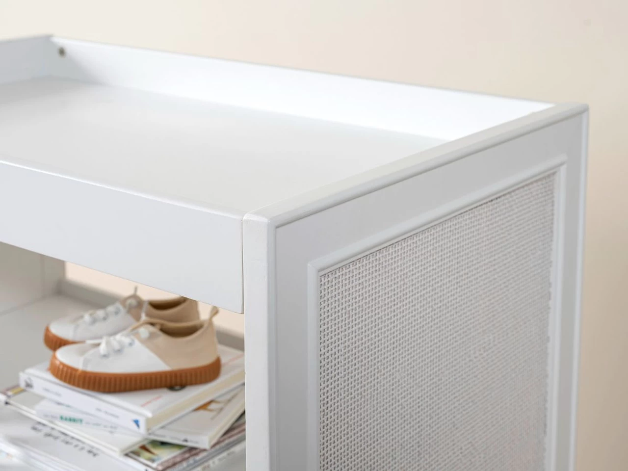 Alexandria Rattan Change Table - White - CLEARANCE - Image 5