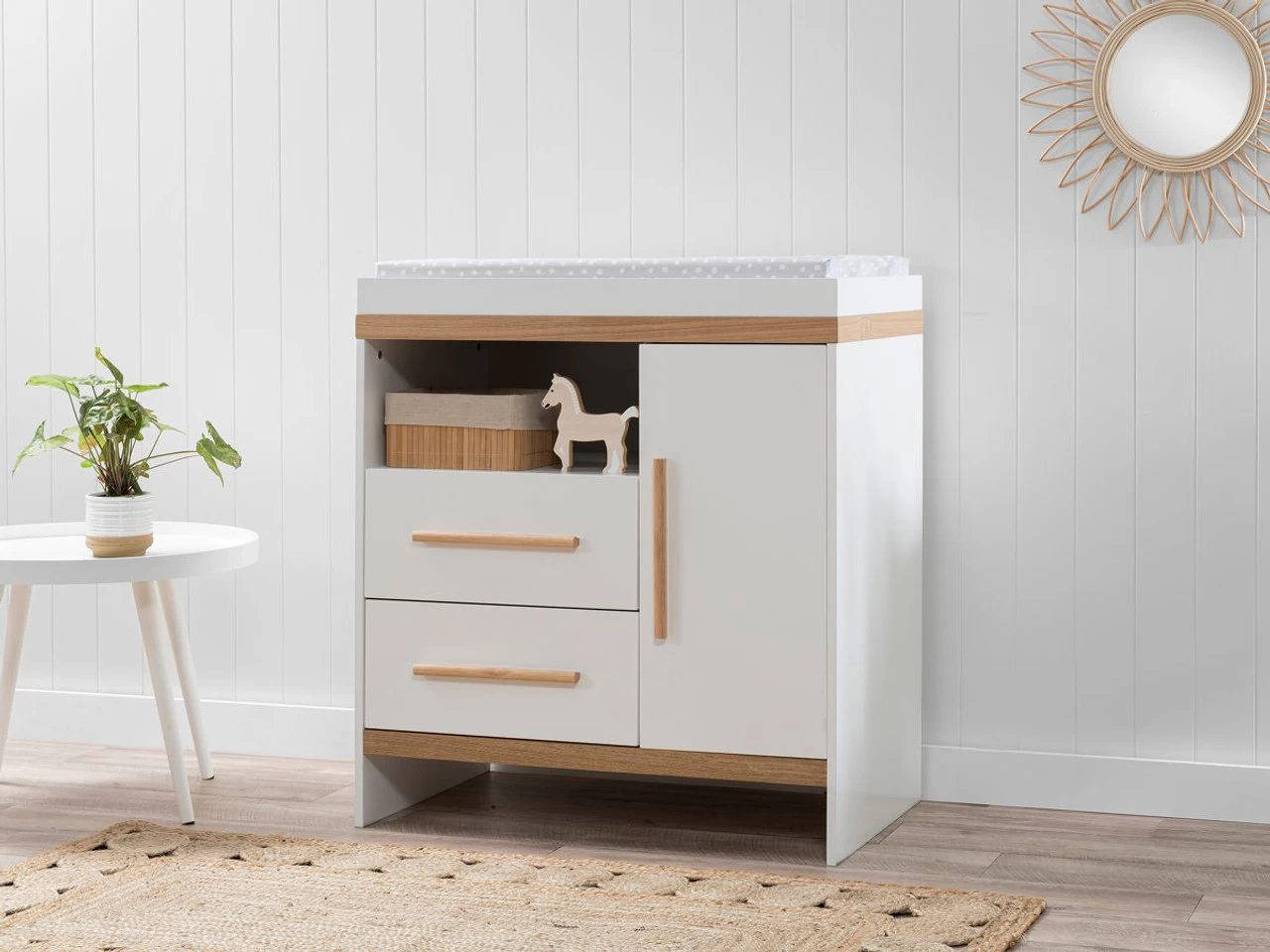 Alta Change Table - White/Natural - CLEARANCE - Image 3