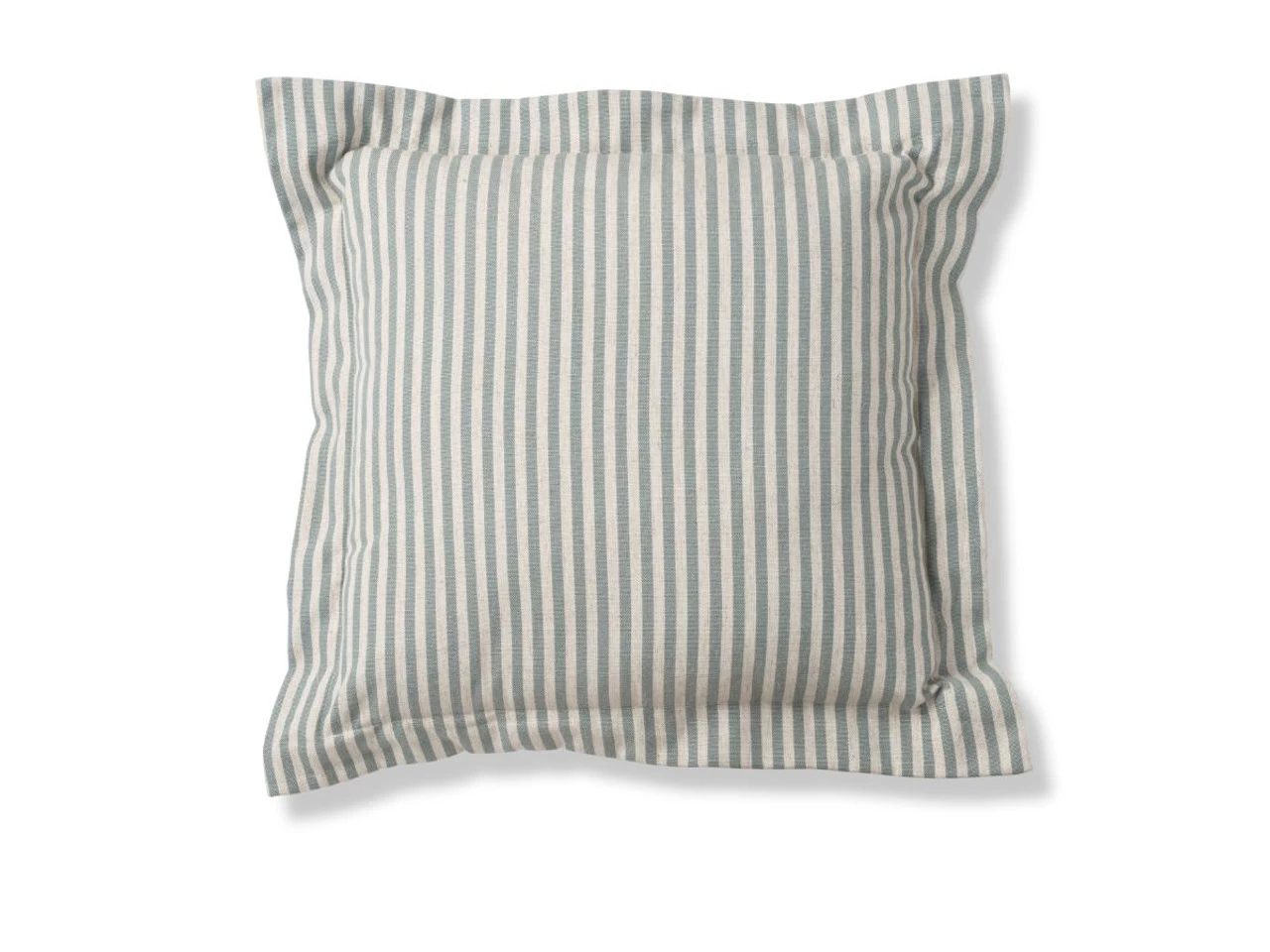 Ari Linen Blend Thin Stripe Cushion - Seafoam Blue - Image 2