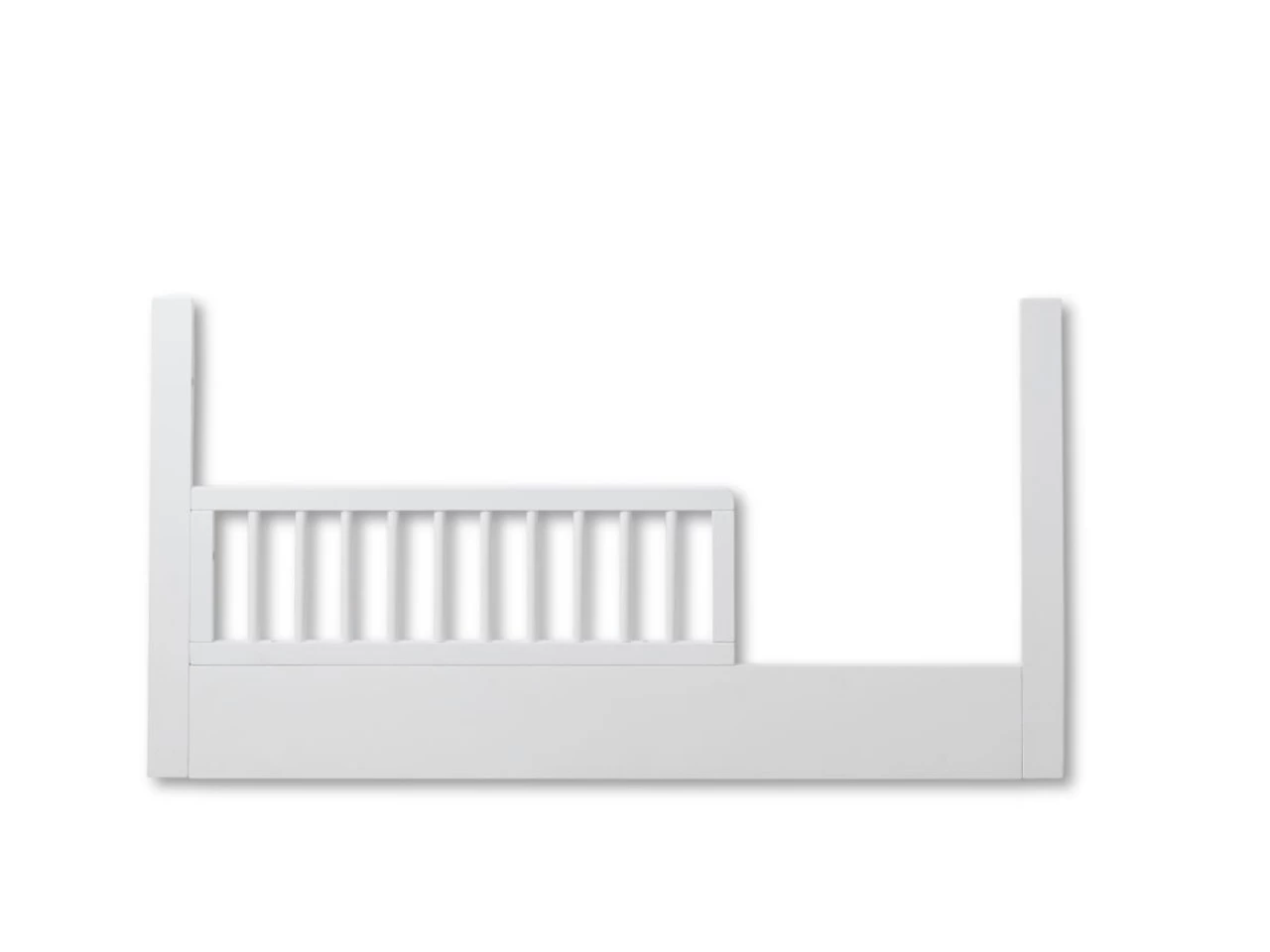 Aspen Cot Toddler Bed Half Frame - White