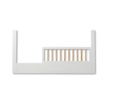 Aspen Cot Toddler Bed Half Frame - White/Natural