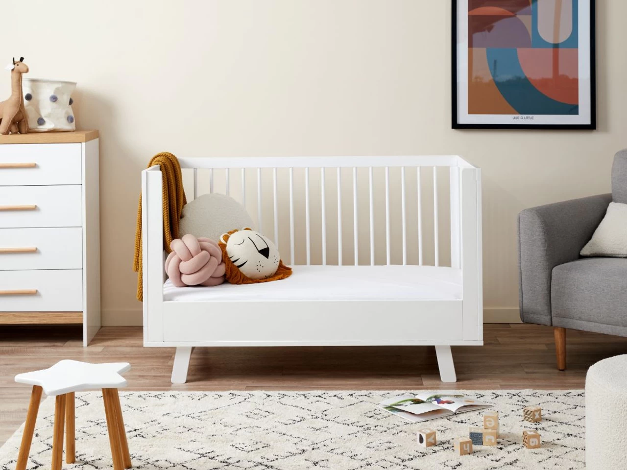Aspen Cot Toddler Bed Conversion - White - Image 2