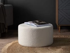 Boucle Ottoman - Large - Cream