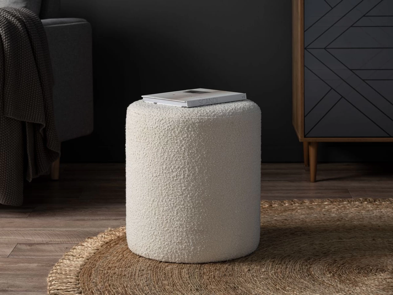 Boucle Ottoman - Small - Cream