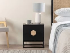 Eclipse Bedside Table - Black
