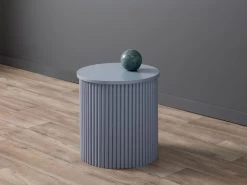 Eve Drum Side Table - Grey