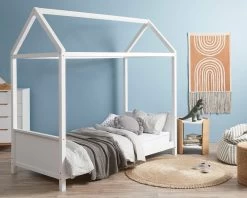 Finn Kids House Bed - Single - White