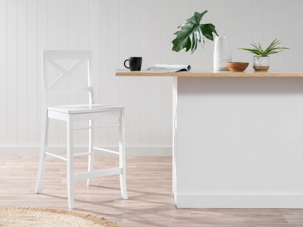 Hamptons Bar Stool - White - Image 3