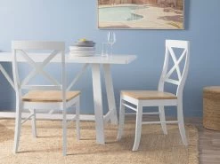 Hamptons Dining Chair - White/Natural