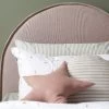 Star Knitted Cushion - Blush Pink