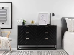 Inca Six Drawer - Black