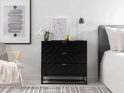 Inca Three Drawer - Black