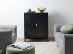Inca Two Door Cabinet - Black