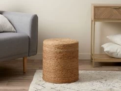 Jute Round Ottoman - CLEARANCE