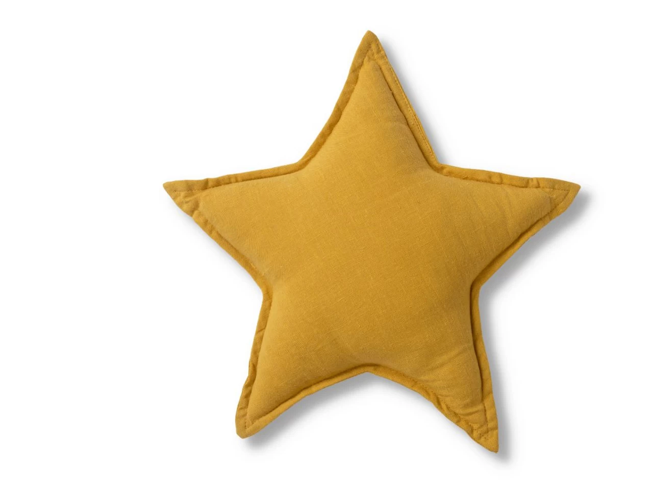 Kids Linen Star Cushion - Marigold - Image 2